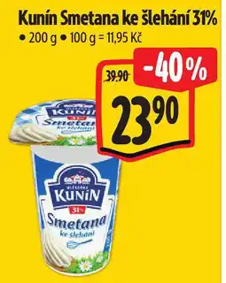 Albert Kunín smetana ke šlehání nabídka