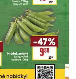 Billa Hrášek zelený nabídka