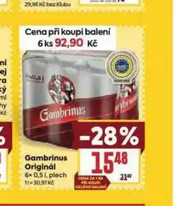 Billa Pivo gambrinus originál nabídka