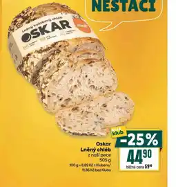 Billa Oskar lněný chléb nabídka