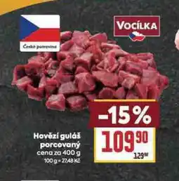 Billa Hovězí guláš porcovaný nabídka