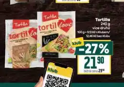 Billa Tortilla nabídka