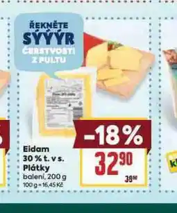 Billa Eidam 30% plátky nabídka