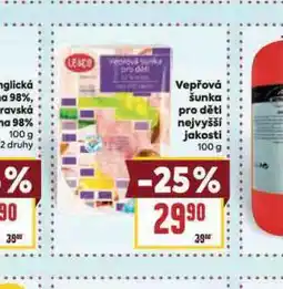 Billa Vepřová šunka pro děti nabídka