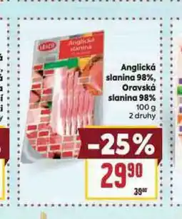 Billa Anglická slanina nabídka