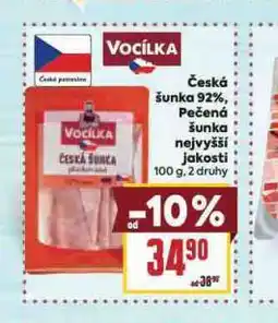 Billa Pečená šunka nejvyšší jakosti nabídka