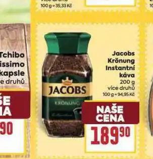 Billa Jacobs krönung instantní káva nabídka