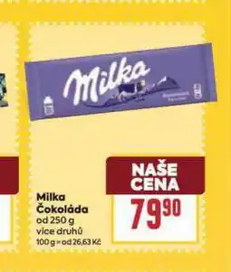 Billa Milka čokoláda nabídka