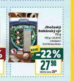 Billa Jihočeský balkánský sýr nabídka
