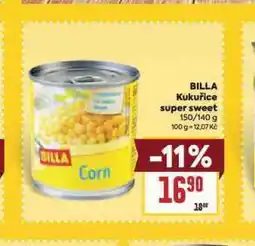 Billa Billa kukuřice super sweet nabídka