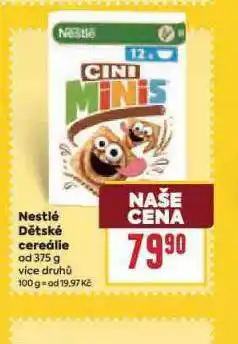Billa Nestlé dětské cereálie nabídka