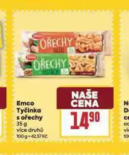 Billa Emco tyčinka s ořechy nabídka