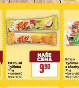 Billa Fit müsli tyčinka nabídka