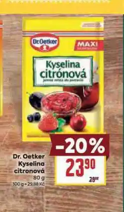 Billa Dr. oetker kyselina citronová nabídka