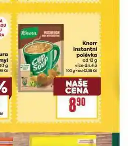 Billa Knorr instantní polévka nabídka