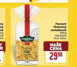 Billa Panzani těstoviny semolinové nabídka