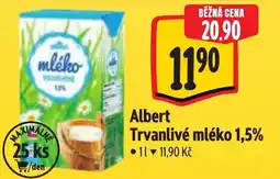 Albert Albert Trvanlivé mléko 1,5% nabídka