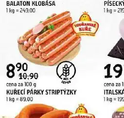 Terno Kuřecí párky striptýzky nabídka