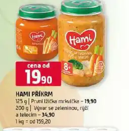 Terno Hami příkrm vývar se zeleninou, rýží a telecím nabídka