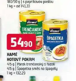 Terno Hamé párek trenčanský s fazolí nabídka