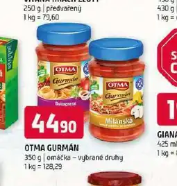 Terno Otma gurmán omáčka nabídka