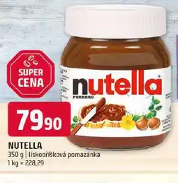 Terno Nutella lískooříšková pomazánka nabídka