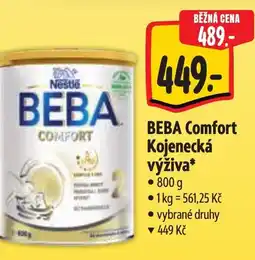 Albert BEBA Comfort Kojenecká výživa nabídka