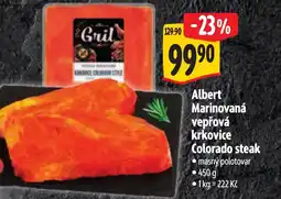 Albert Albert Marinovaná vepřová krkovice Colorado steak nabídka