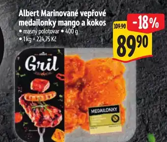 Albert Albert Marinované vepřové medailonky mango a kokos nabídka