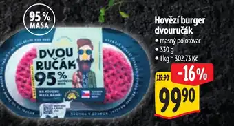 Albert Hovězí burger dvouručák nabídka