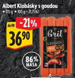 Albert Albert Klobásky s goudou nabídka