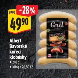 Albert Albert Bavorské kuřecí klobásky nabídka