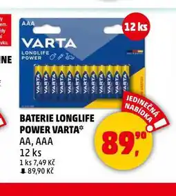 Penny Market Varta baterie longlife power nabídka