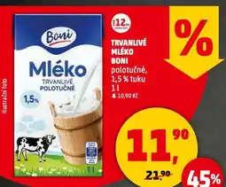Penny Market Trvanlivé mléko 1,5% nabídka