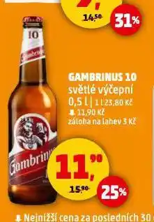 Penny Market Pivo gambrinus originál 10 nabídka