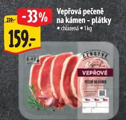 Albert Vepřová pečeně na kámen - plátky nabídka