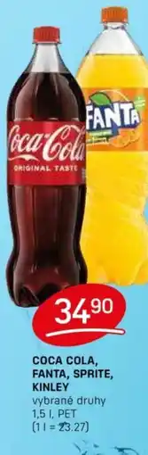 Flop COCA COLA, FANTA, SPRITE, KINLEY nabídka