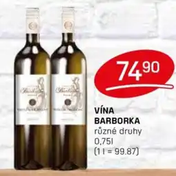 Flop Vína Barborka nabídka