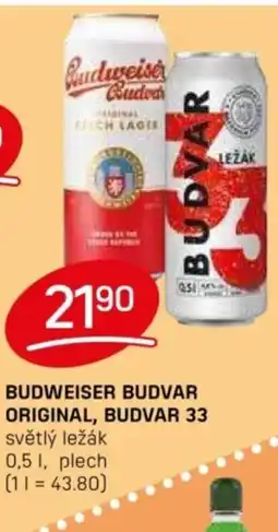Flop Budweiser Budvar original, Budvar 33 nabídka