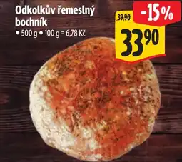 Albert Odkolkův řemeslný bochník nabídka