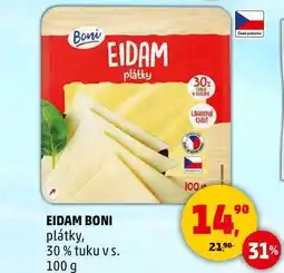 Penny Market EIDAM BONI plátky, 30% tuku v s., 100 g nabídka