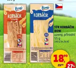 Penny Market SÝR KORBÁČIK BONI uzený, přírodní, 55 g nabídka