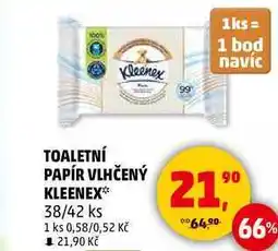 Penny Market TOALETNÍ PAPÍR VLHČENÝ KLEENEX, 38/42 ks nabídka
