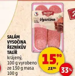 Penny Market SALÁM VYSOČINA ŘEZNÍKŮV TALÍŘ krájený, 100 g nabídka