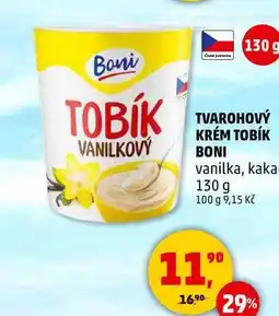 Penny Market TVAROHOVÝ KRÉM TOBÍK BONI vanilka, kakao, 130 g nabídka