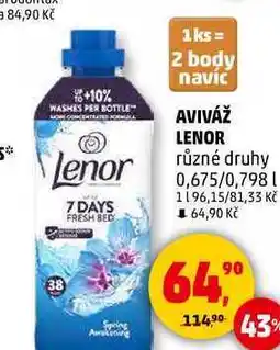 Penny Market AVIVÁŽ LENOR různé druhy, 0,675/0,798 l nabídka