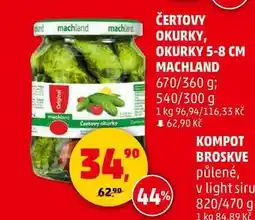 Penny Market ČERTOVY OKURKY, OKURKY 5-8 CM MACHLAND, 670/360 g 540/300 g nabídka