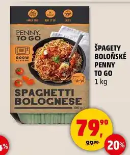 Penny Market ŠPAGETY BOLOŇSKÉ PENNY TO GO, 1 kg nabídka
