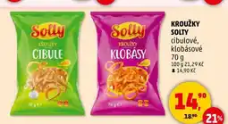 Penny Market KROUŽKY SOLTY cibulové, klobásové, 70 g nabídka