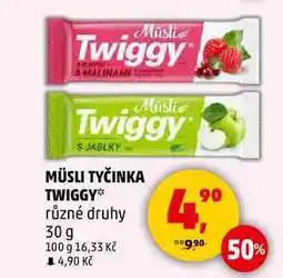 Penny Market MÜSLI TYČINKA TWIGGY různé druhy, 30 g nabídka